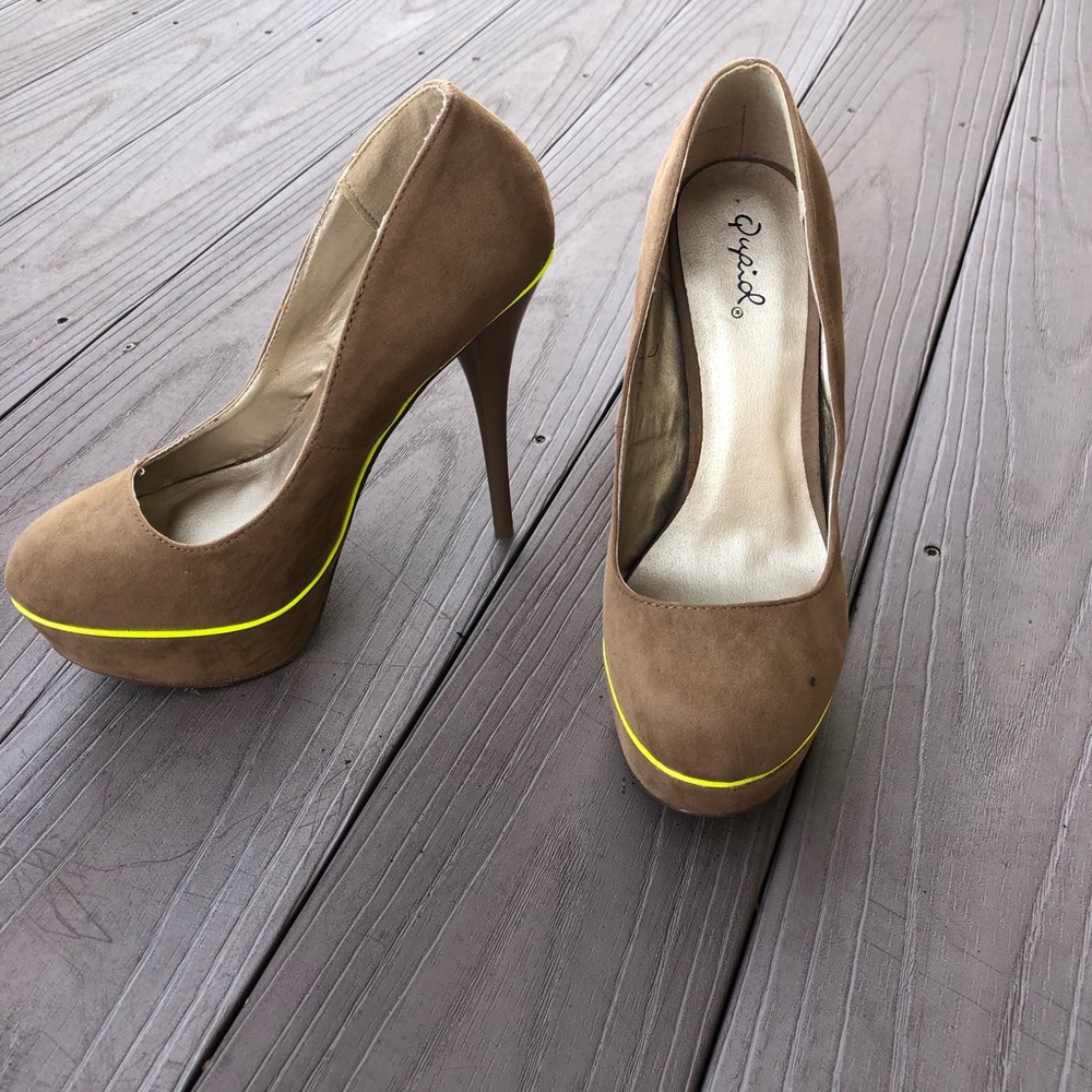 Neutral colored high heels